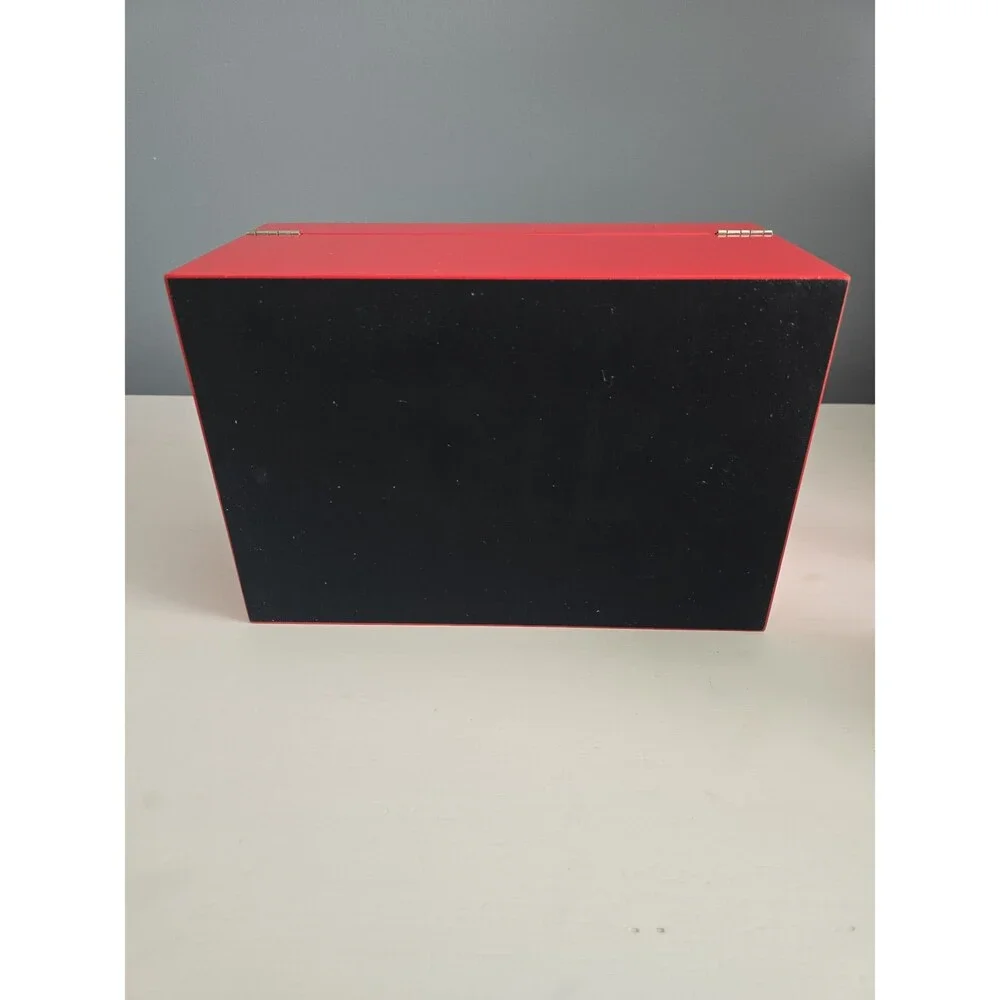 Allure Beauty Red Lacquer Large Jewelry / Makeup Chest NEW